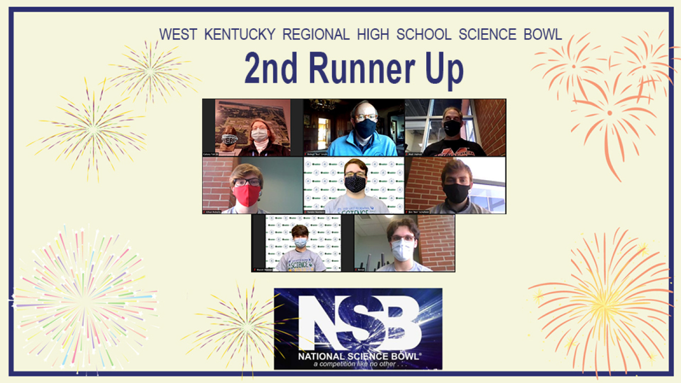 McCracken County High School's team placed third at the 13th Annual West Kentucky Regional Science Bowl on Feb. 5, 2021.