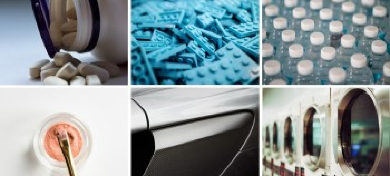 Common products developed from petrochemicals supplemented or developed with biomass feedstocks, including nutritional supplements, plastic building blocks, water bottles, detergents, carbon fiber, and cosmetics and perfume.