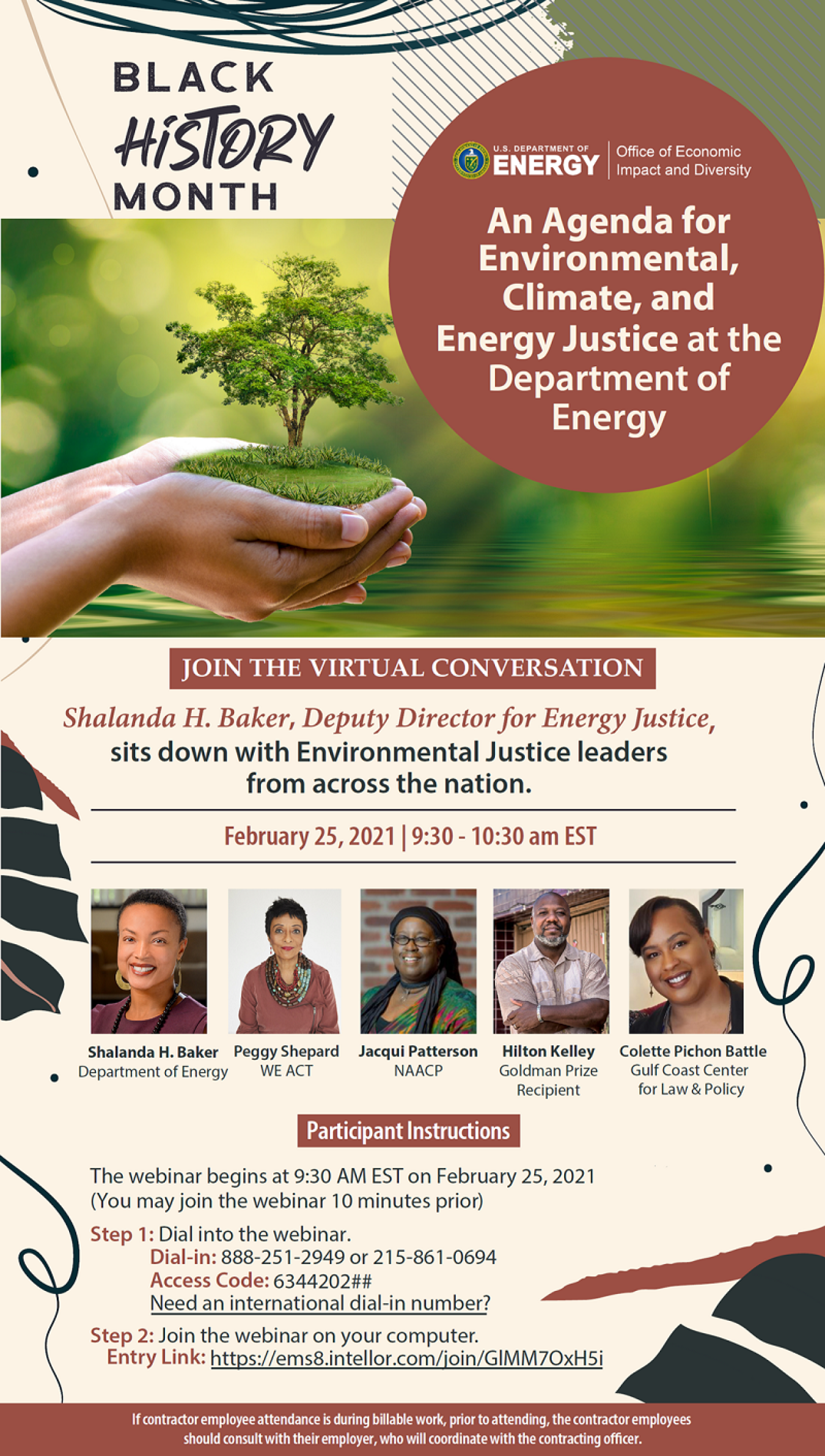 Flyer for An Agenda for Environmental, Climate, and Energy Justice at the Department of Energy