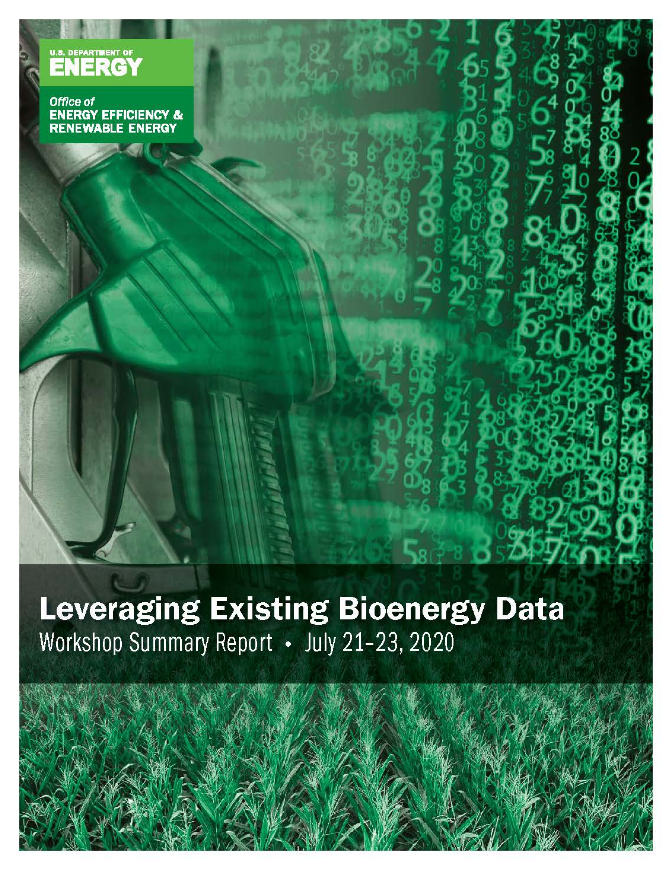 Leveraging Existing Bioenergy Data: Workshop Summary Report Cover