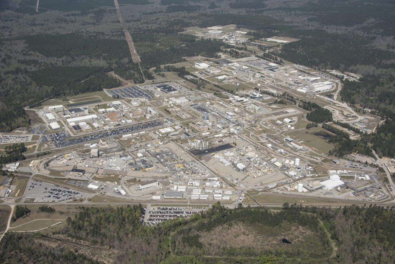 An aerial view of the Savannah River Site.