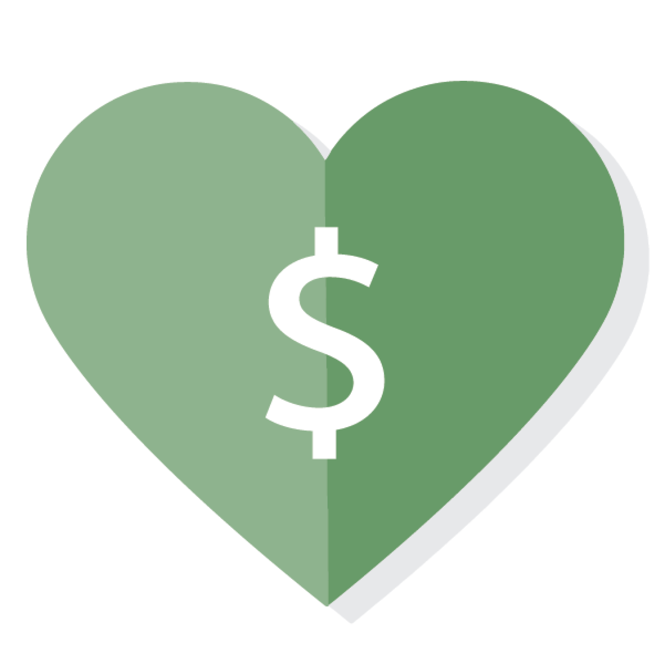 Prizes icon inside a heart.