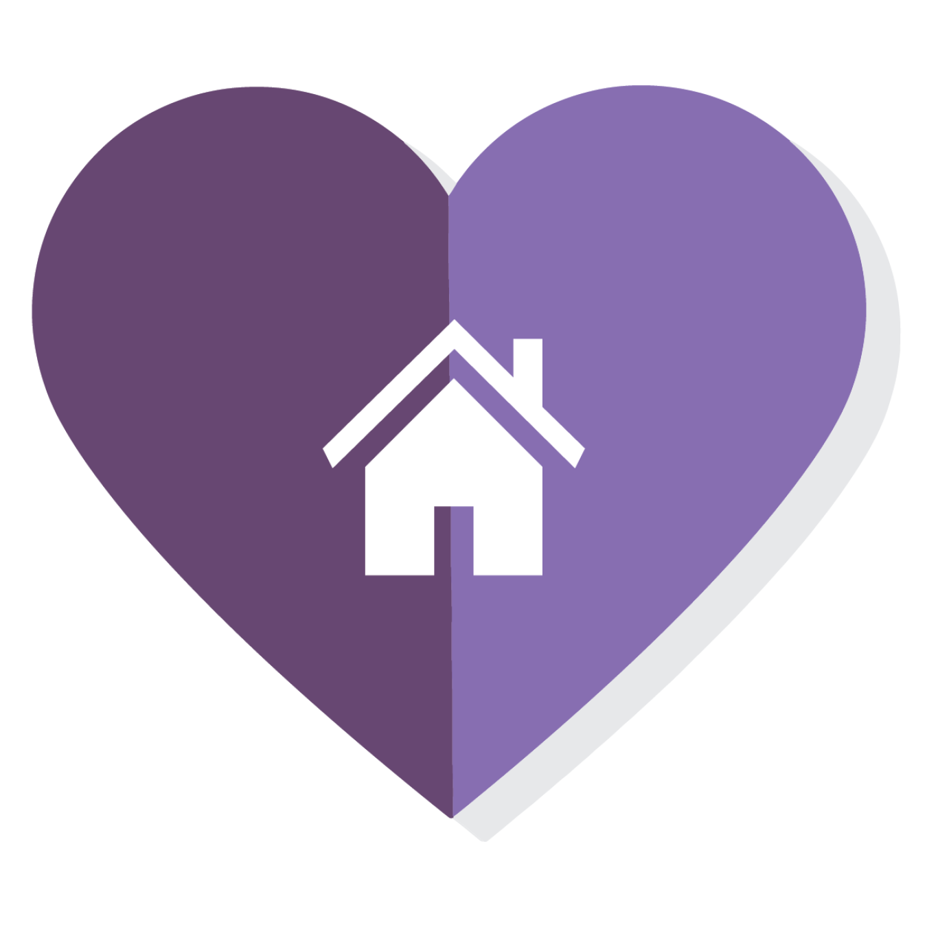Weatherization icon inside a heart.