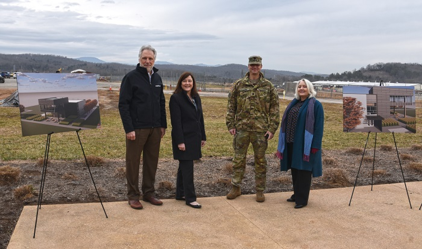 Ken Rueter, president and CEO of Oak Ridge cleanup contractor UCOR; Laura Wilkerson, Oak Ridge Office of Environmental Management acting manager; Lt. Col. Joseph Sahl, commander of the U.S. Army Corps of Engineers  Nashville District; and Stephanie Hall.