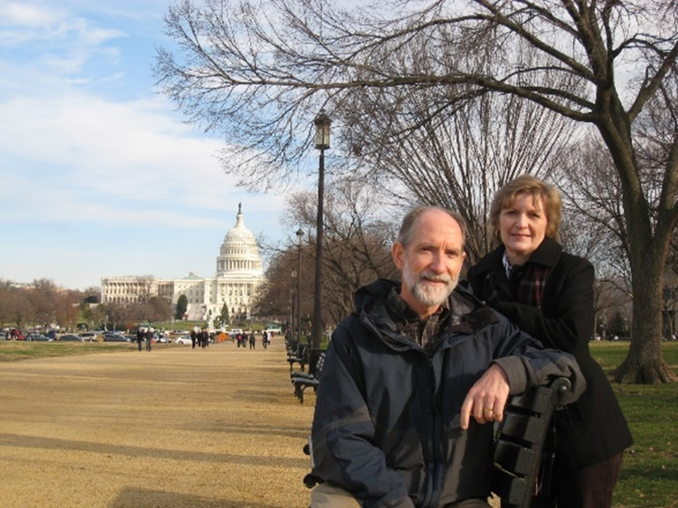 Shaw and wife Maja exploring the National Mall.