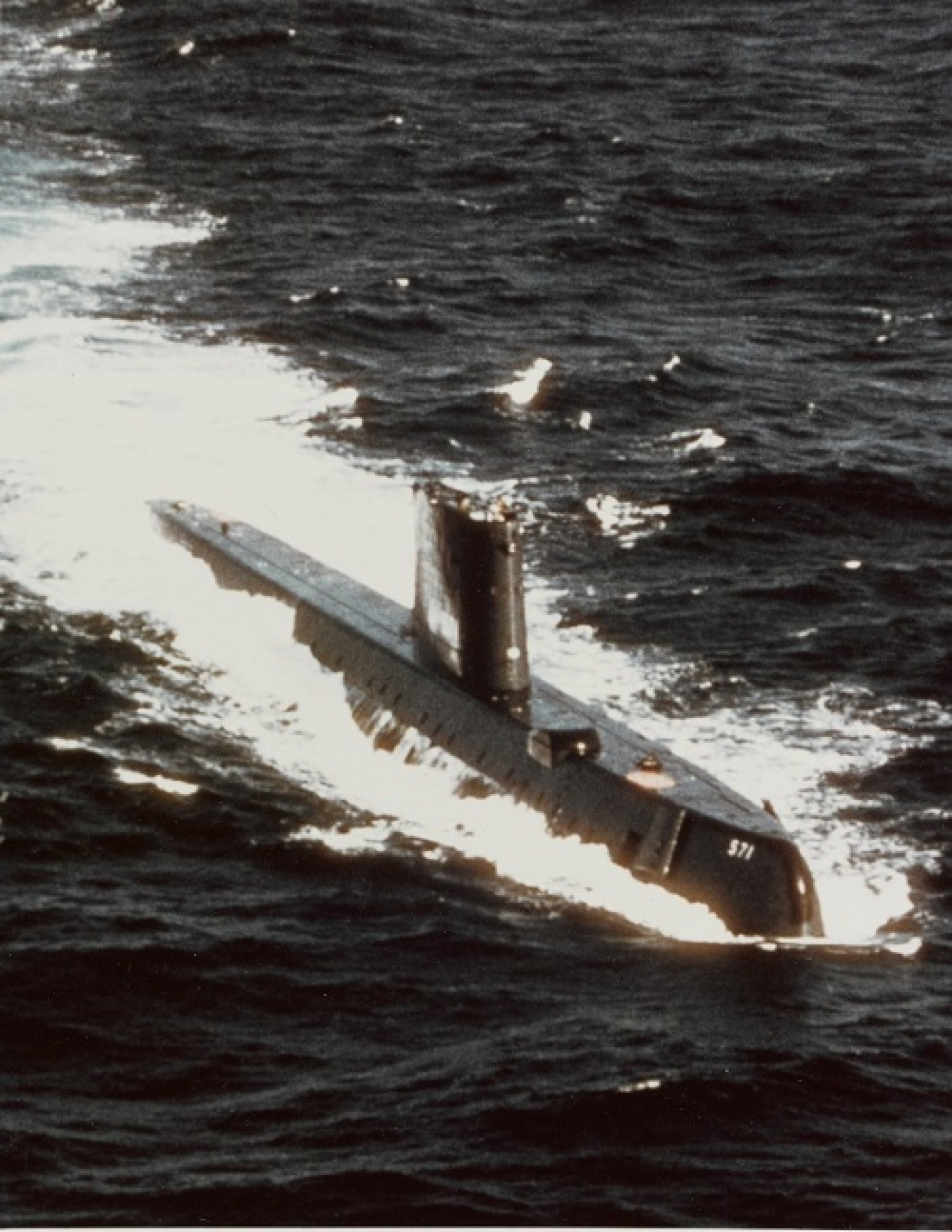 The USS Nautilus at sea, November 1955 (U.S. Navy photo).