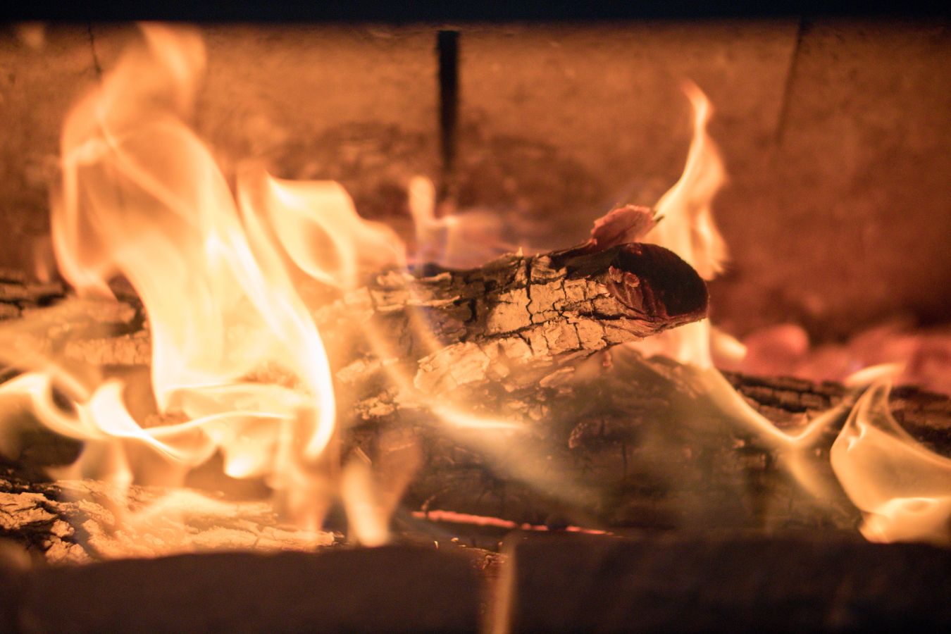 photo of wood burning