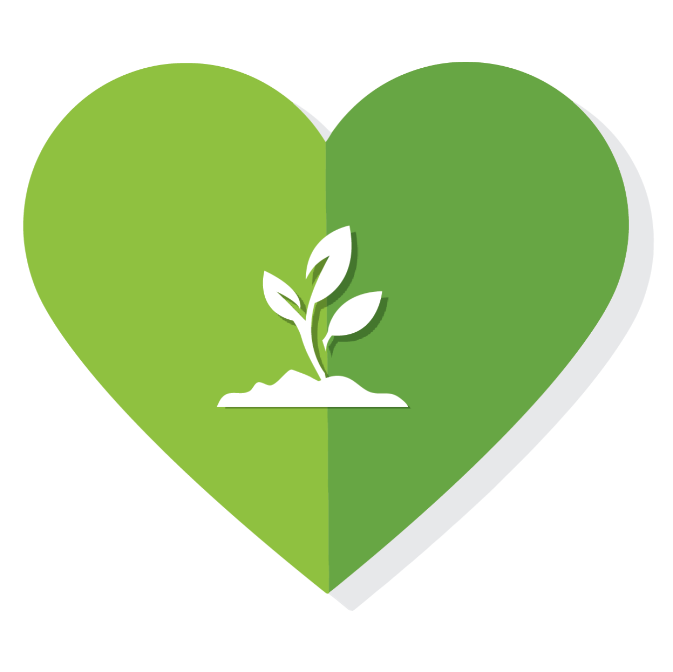 bioenergy icon inside a heart.