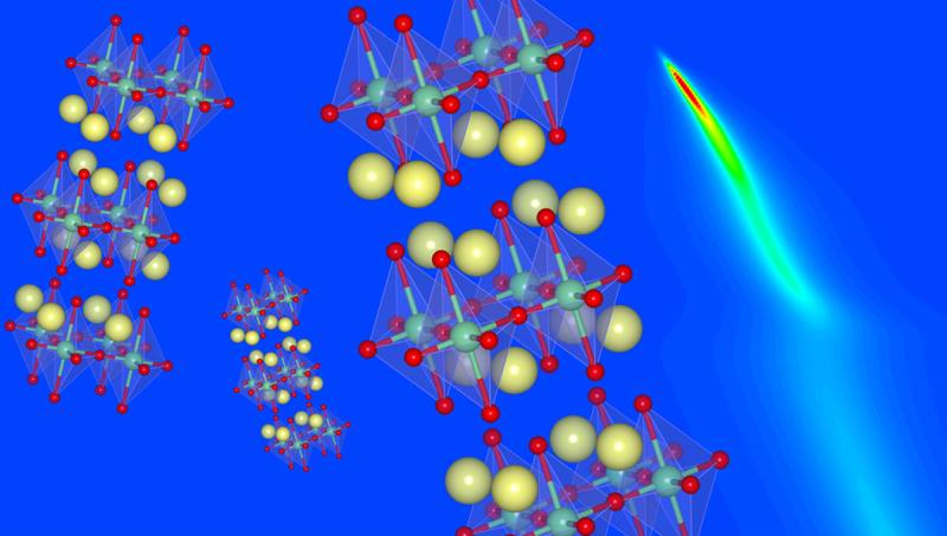 Crystal structures of a copper-based superconductor.