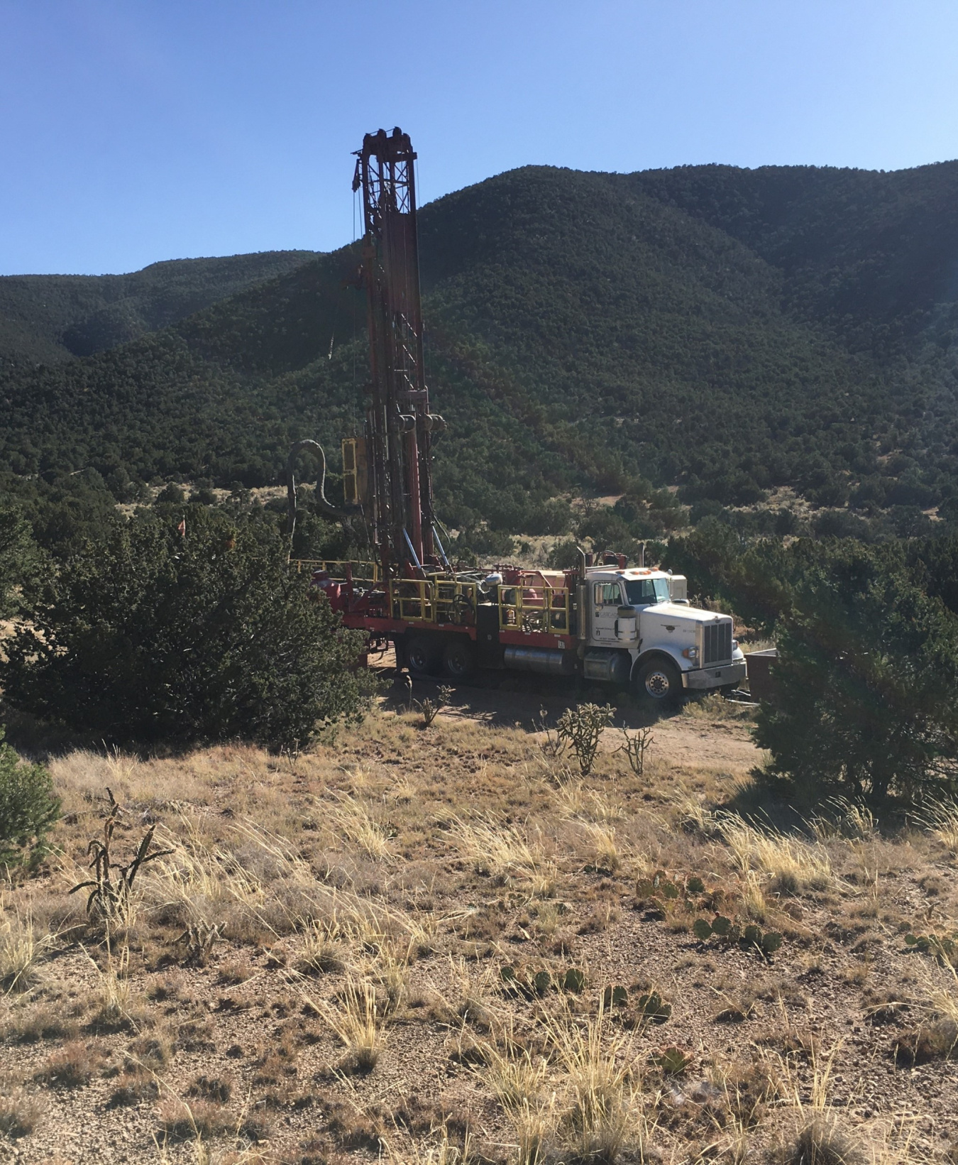 Installation of a groundwater monitoring well at the Burn Site Groundwater AOC.