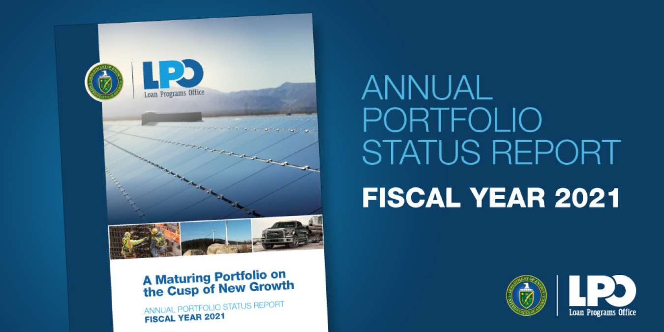 Cover page of FY2021 Annual Portfolio Summary Report