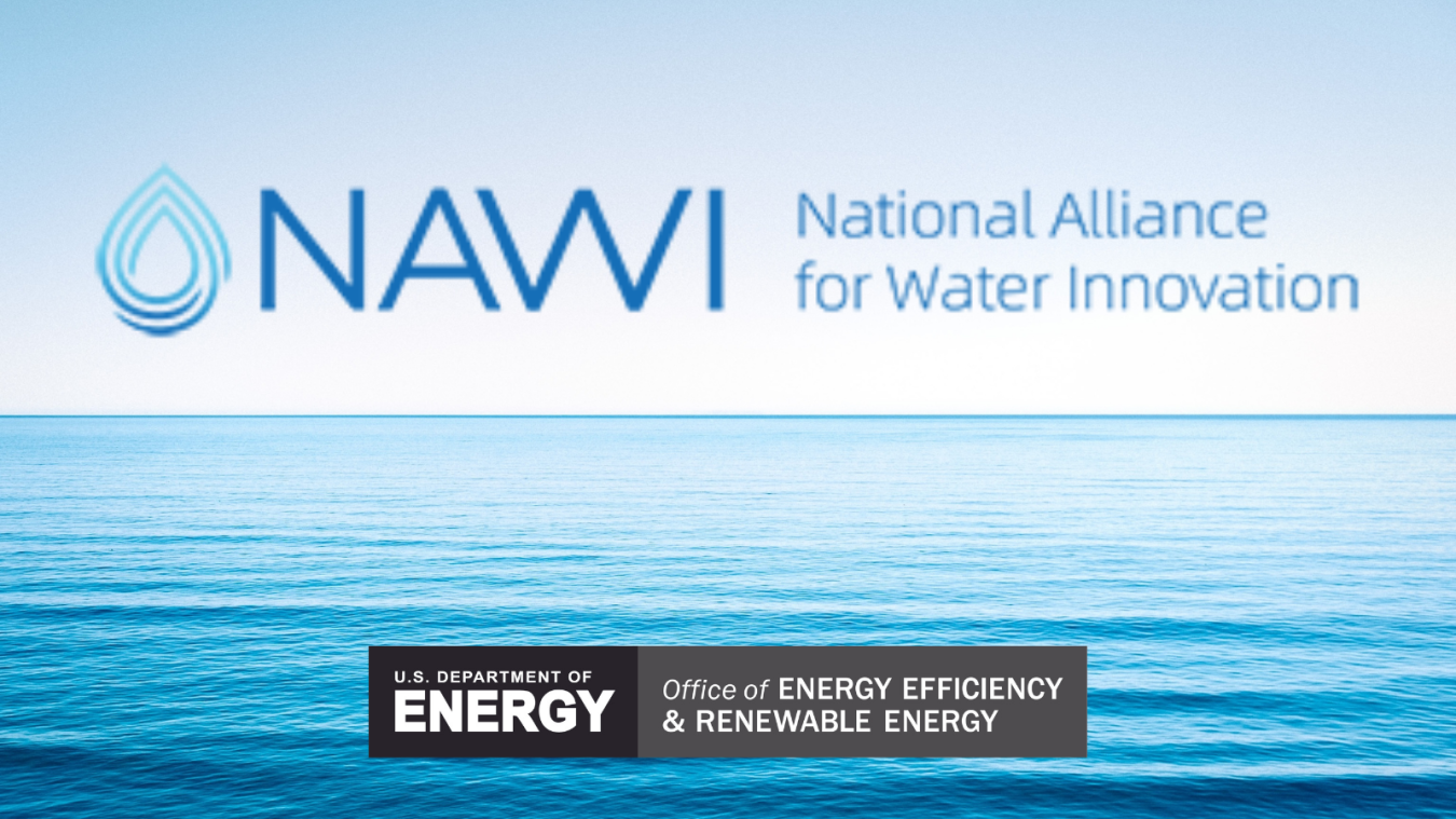 National alliance for water innovation, with an image of the ocean