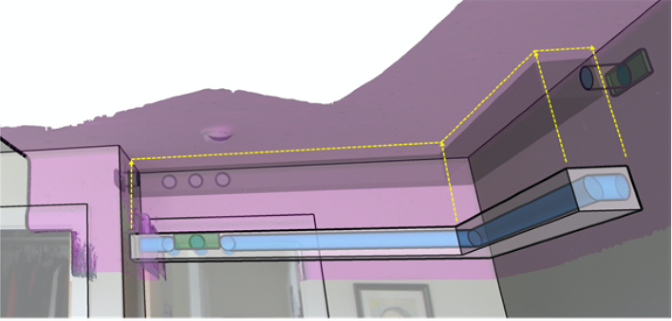 Screenshot of software showing a diagram of a multifamily building.