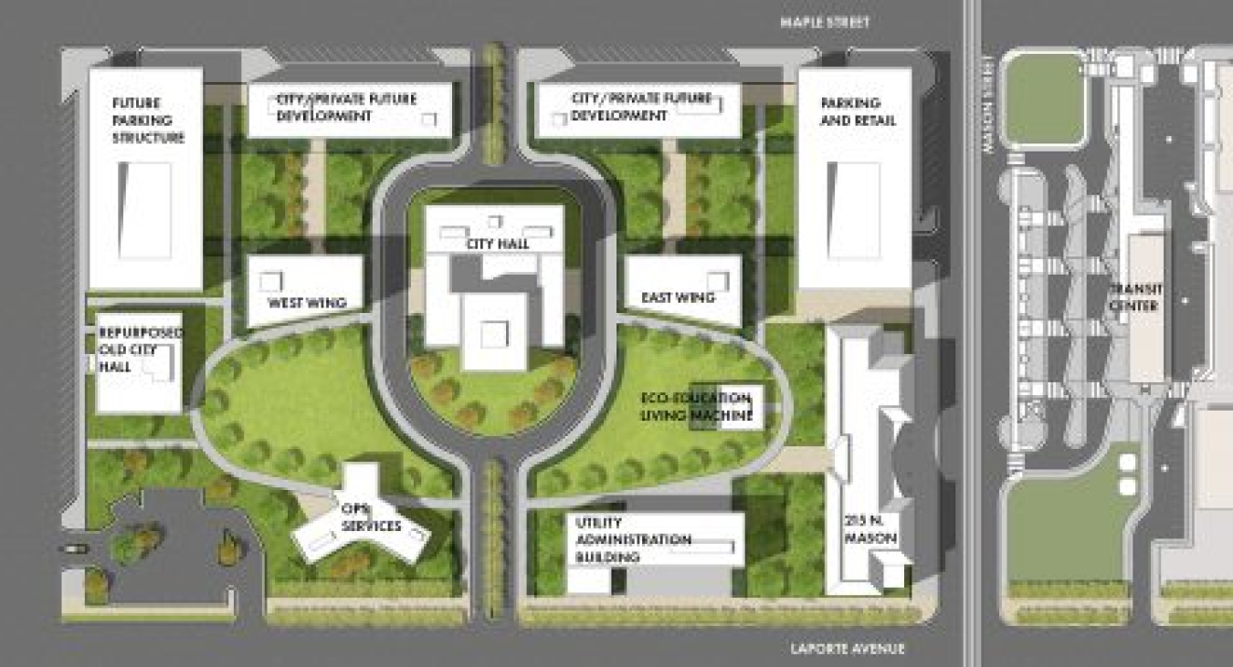 Diagram of the neighborhood map / plan.