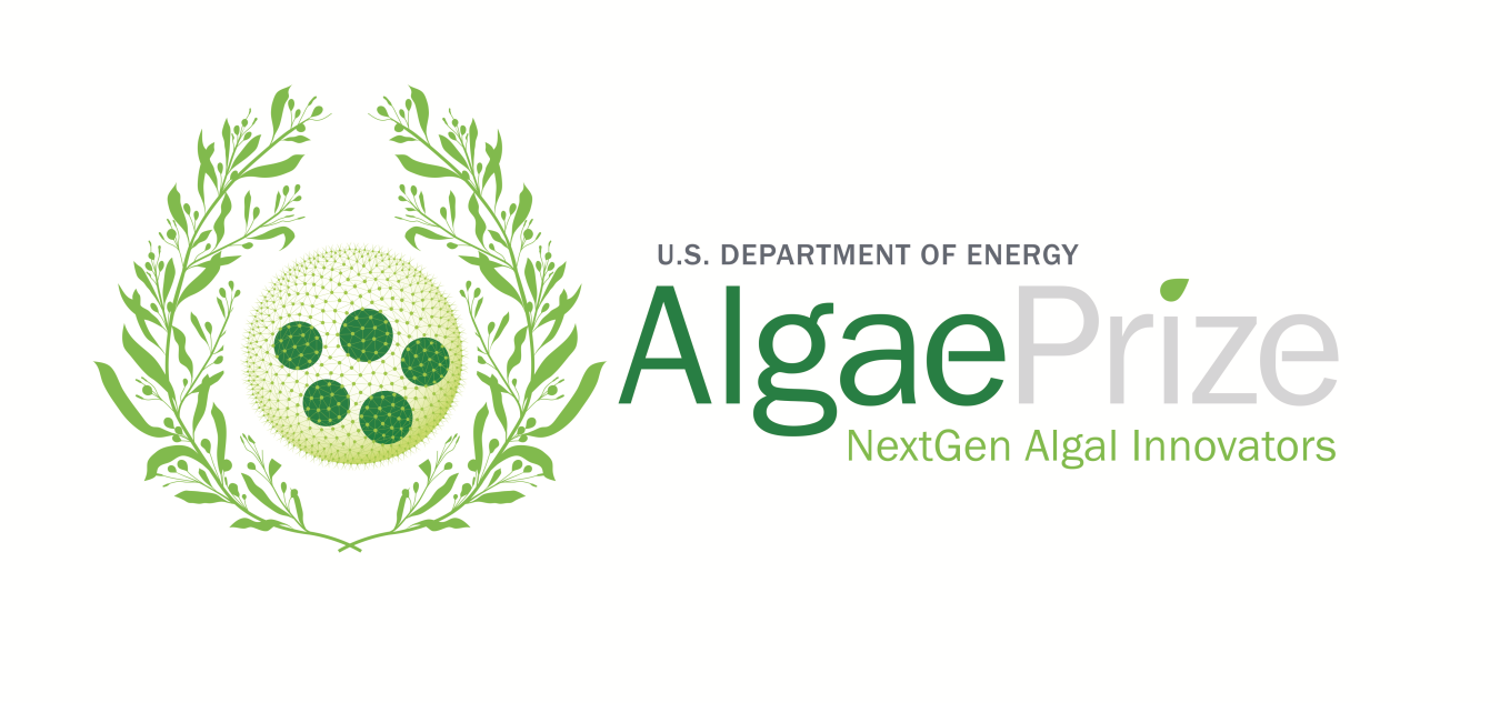 U.S. Department of Energy AlgaePrize merchandise-friendly logo with NextGen Algal Innovators tagline.