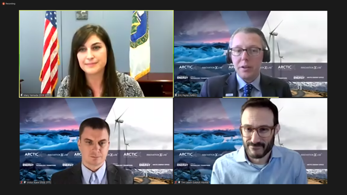 Screenshot from the first panel of the April 6 ArcticX webinar