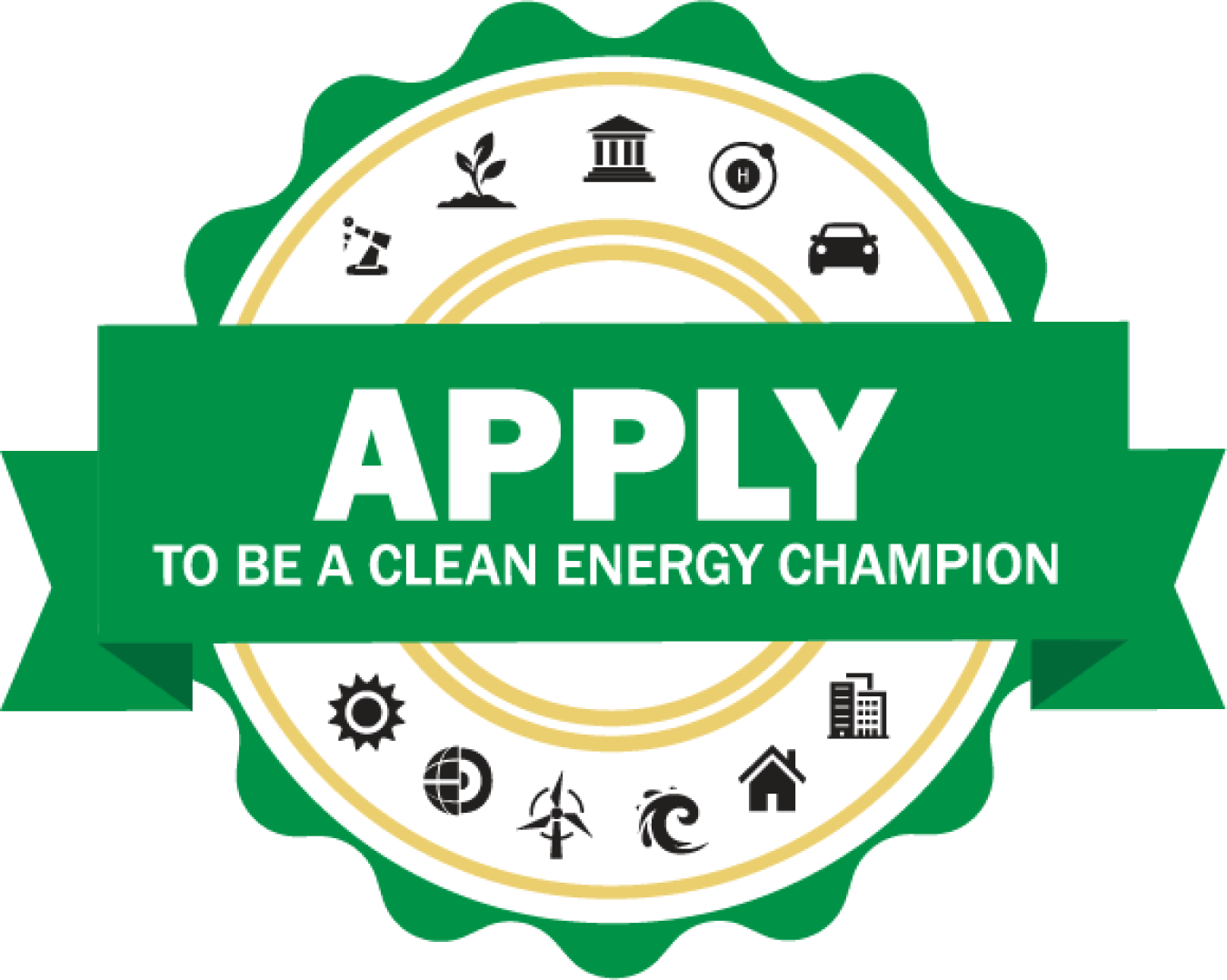 Apply for jobs Clean Energy Champions logo.