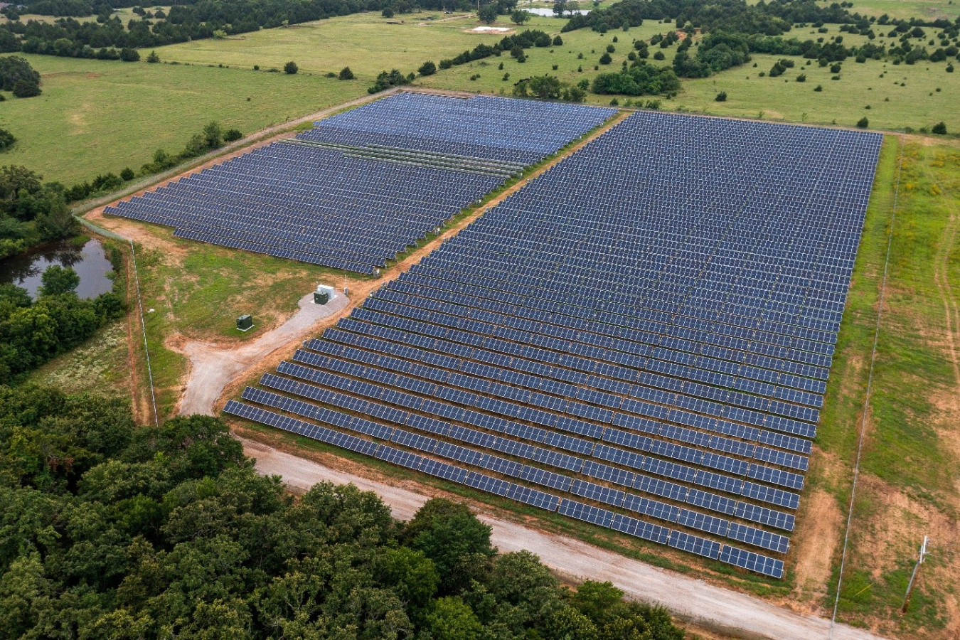 a community solar array in Oklahoma