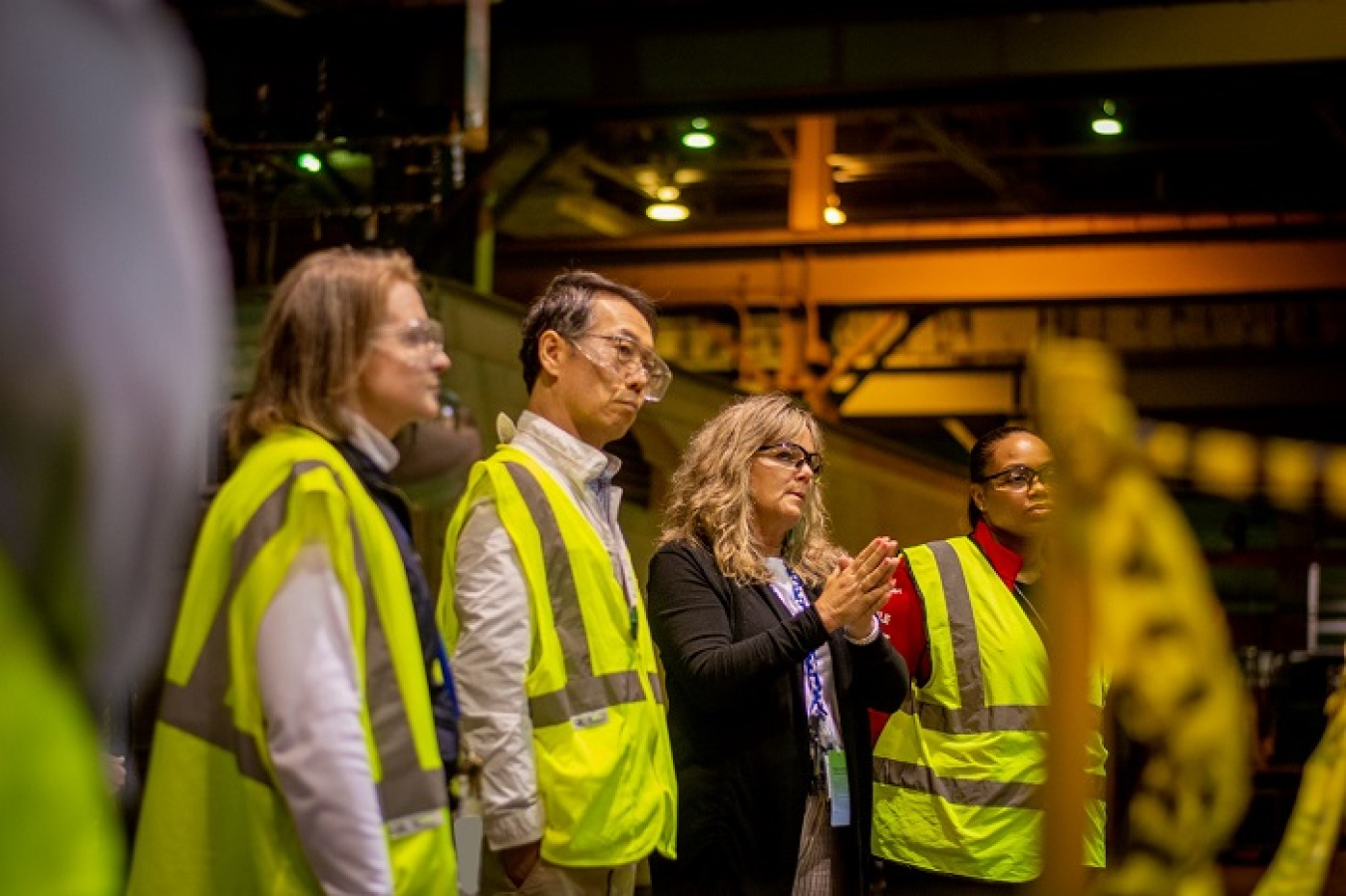 Dae Chung, associate principal deputy assistant secretary for corporate services, second from left, and other EM officials recently toured the Paducah Site. 