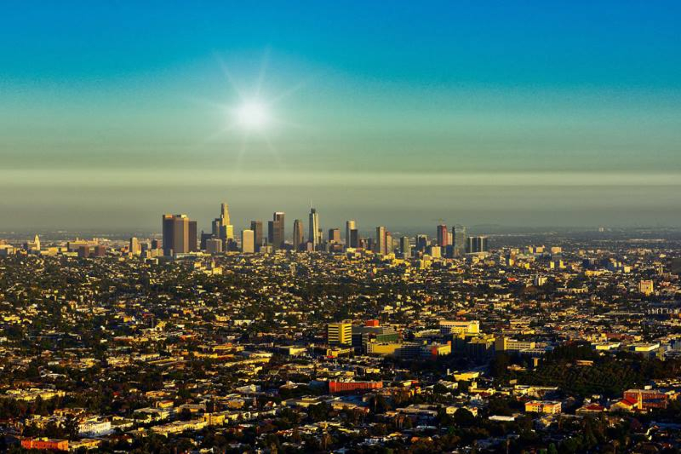 Downtown Los Angeles. A new modeling method examined in high resolution how buildings contribute to heat islands, especially during heat waves.