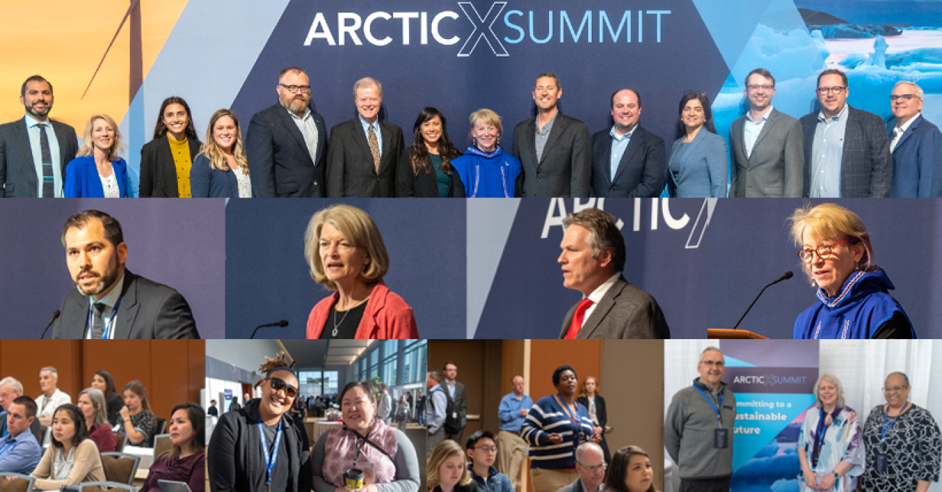 A collage of speakers and attendees at the ArcticX Summit.