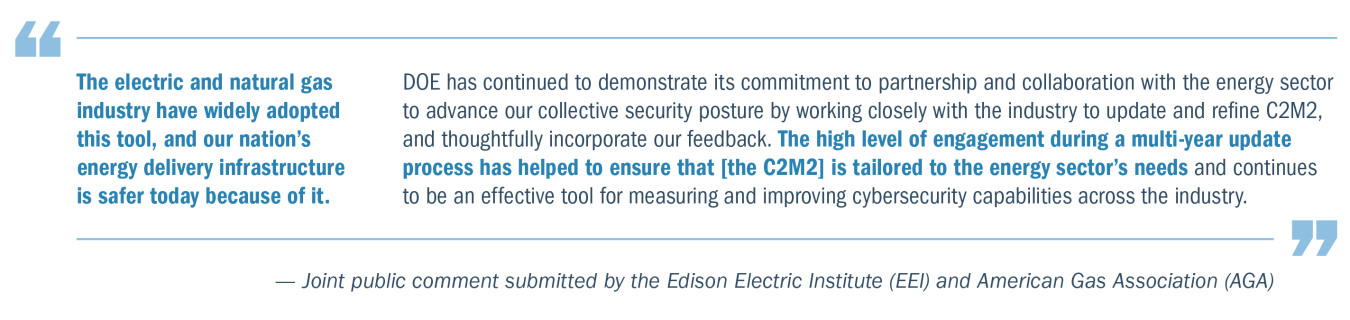 This is a transcription of a public comment from the Edison Electric Institute and American Gas Association.