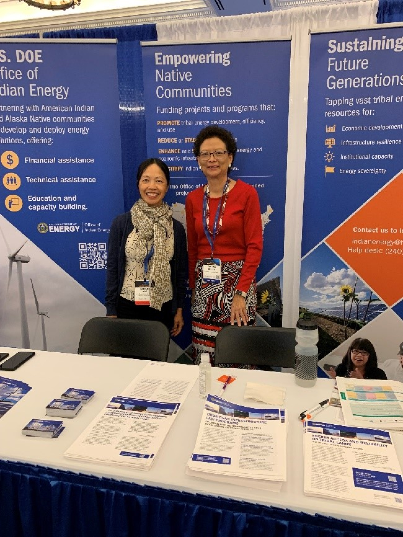 Tweedie and Sandra on RES booth.