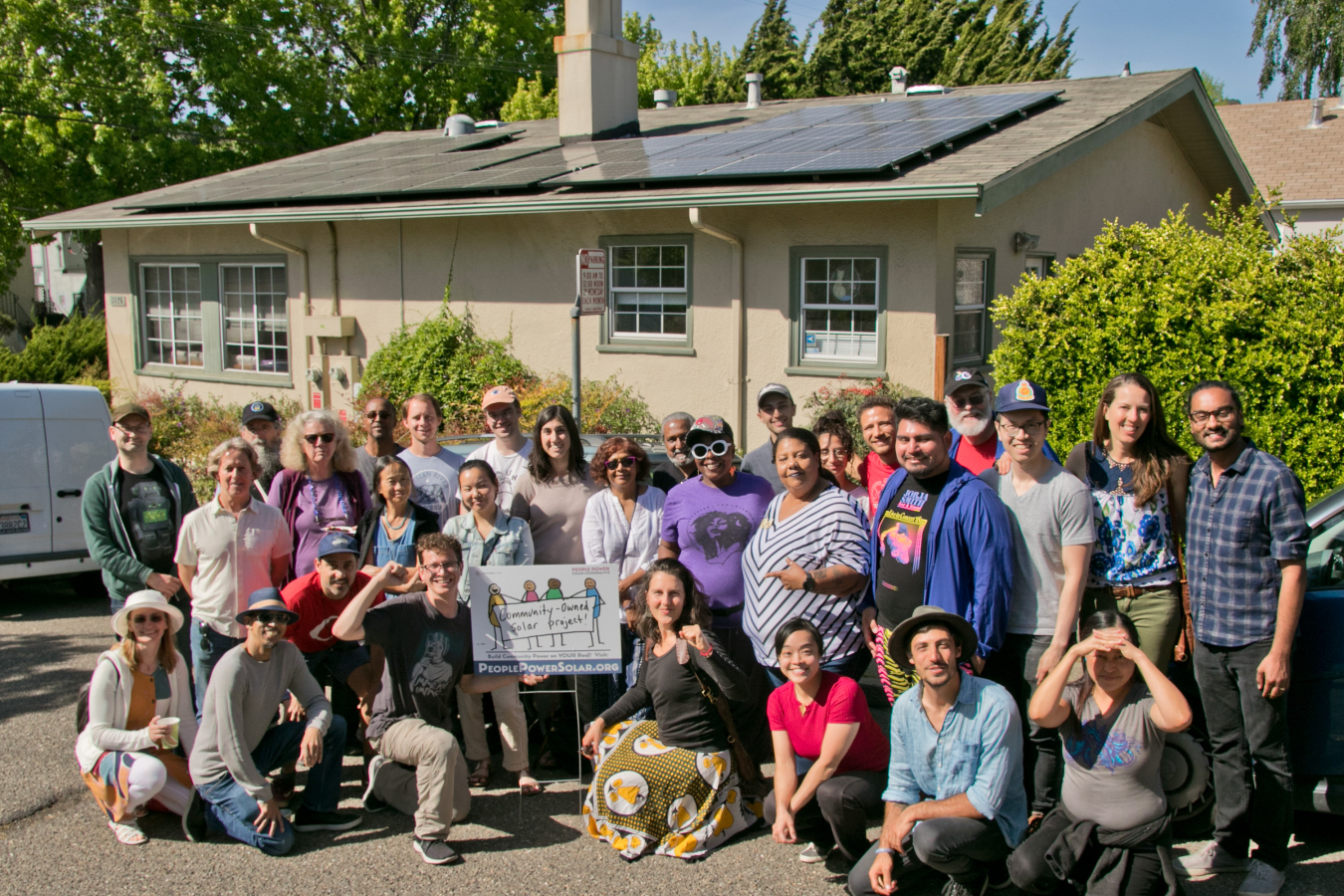 Group photo of the members of the People Power Solar Collective