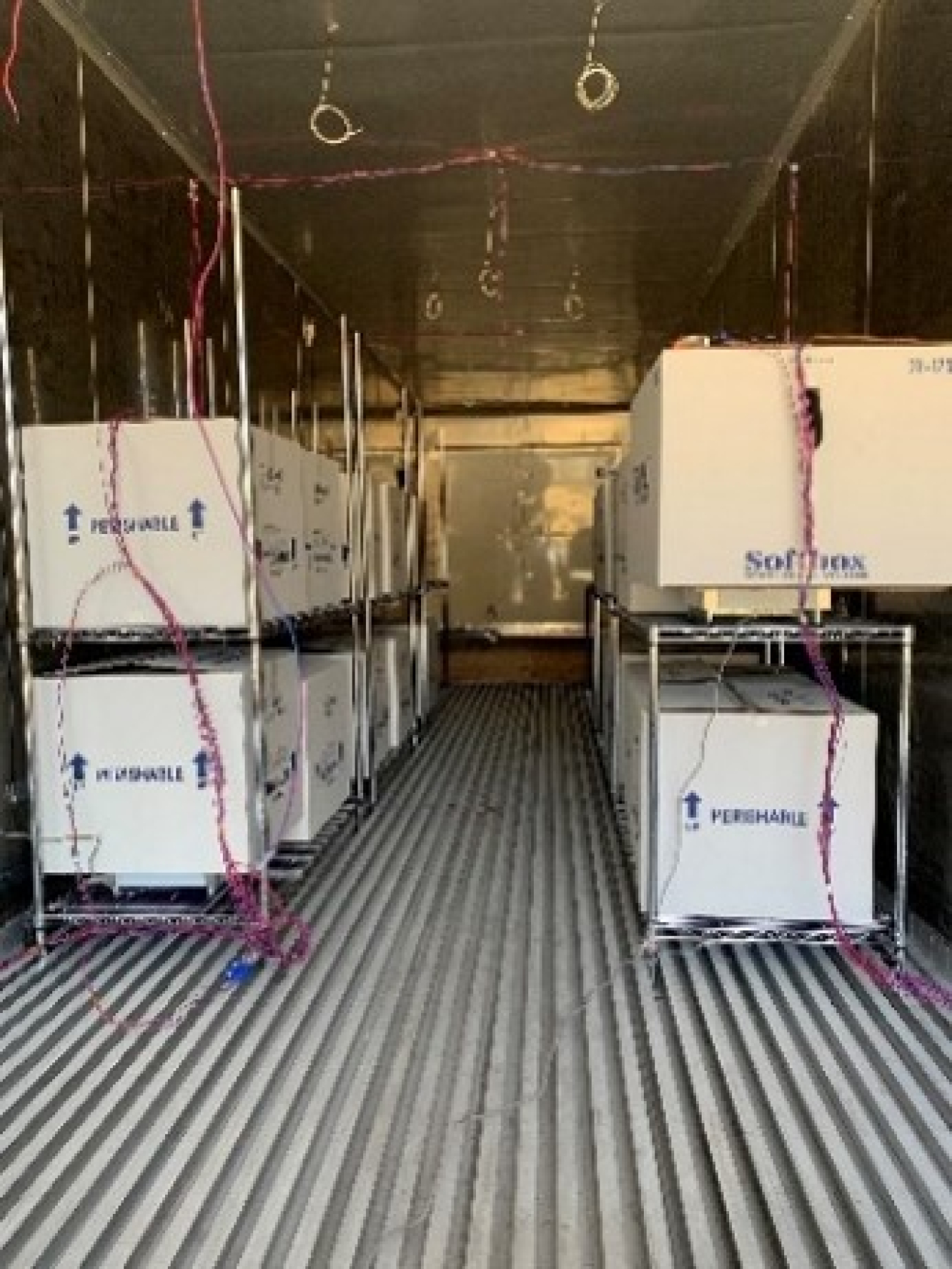 A retrofitted commercial storage container created by Carrier and ORNL.