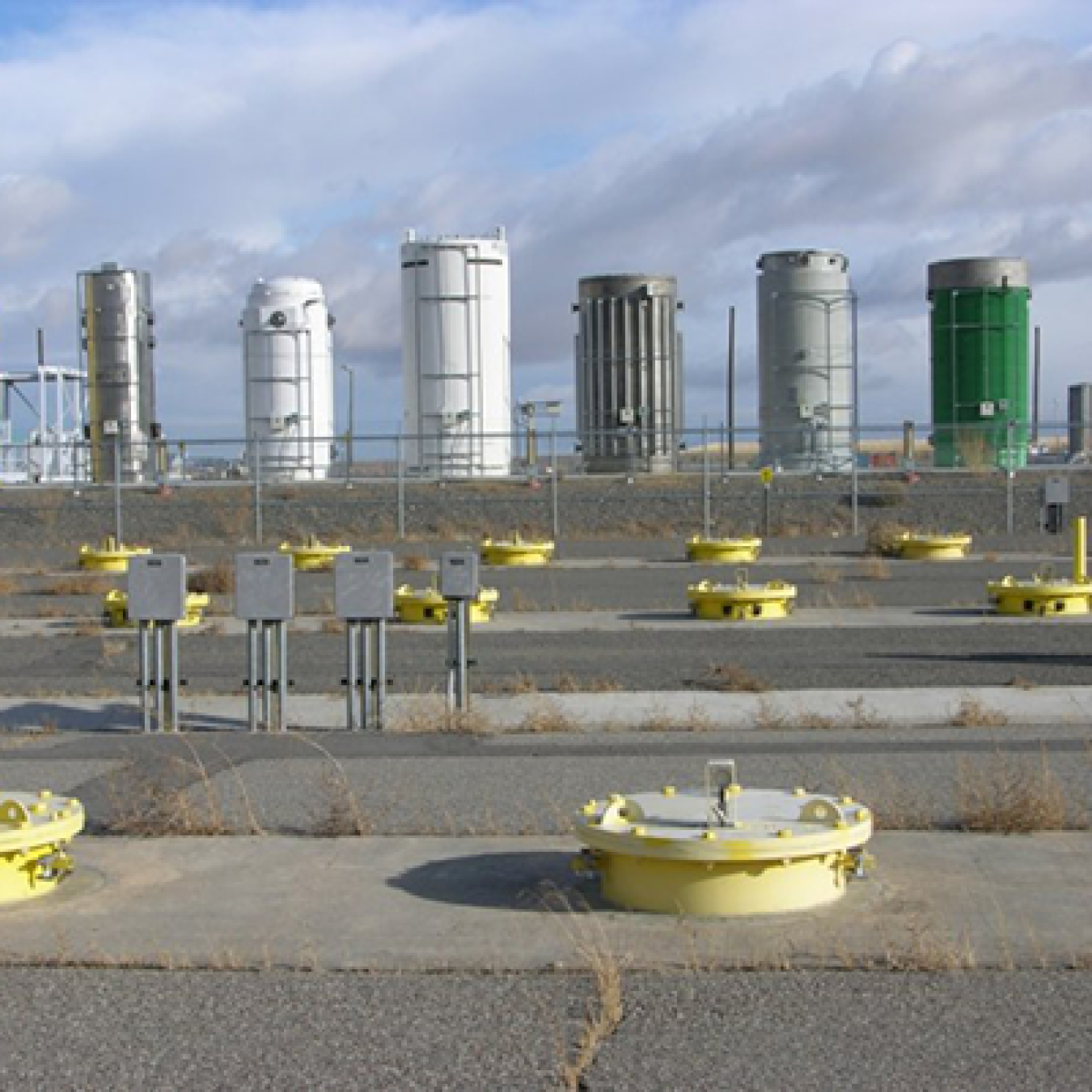 Dry storage casks at Idaho National Laboratory