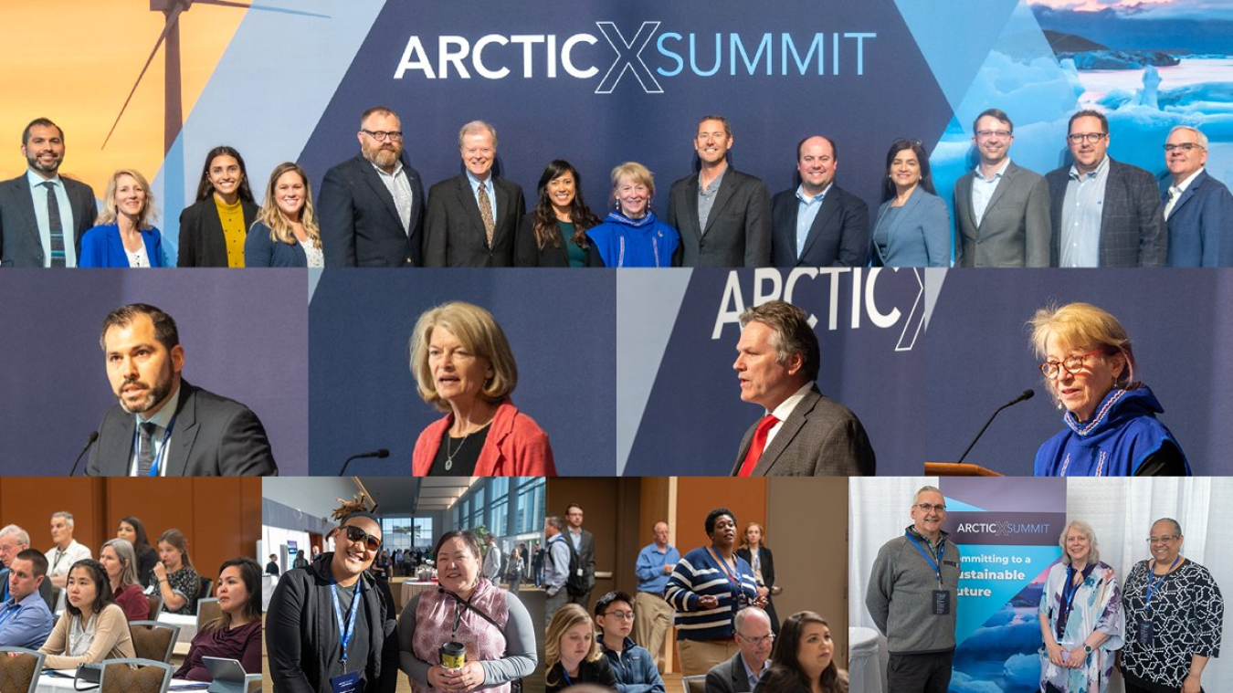 A collage of photos of speakers at ArcticX. 