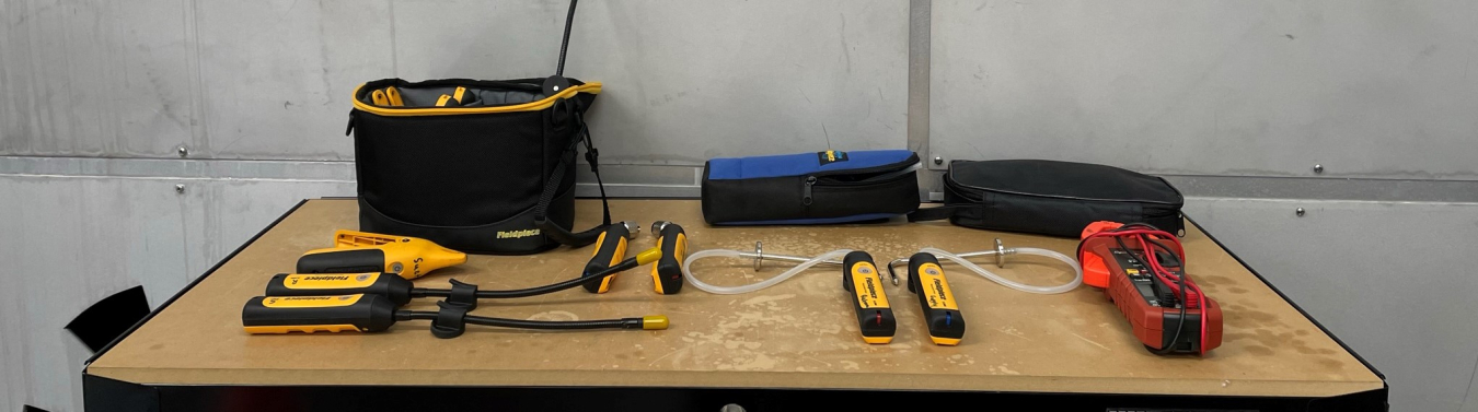 An assortment of smart probes on a workbench