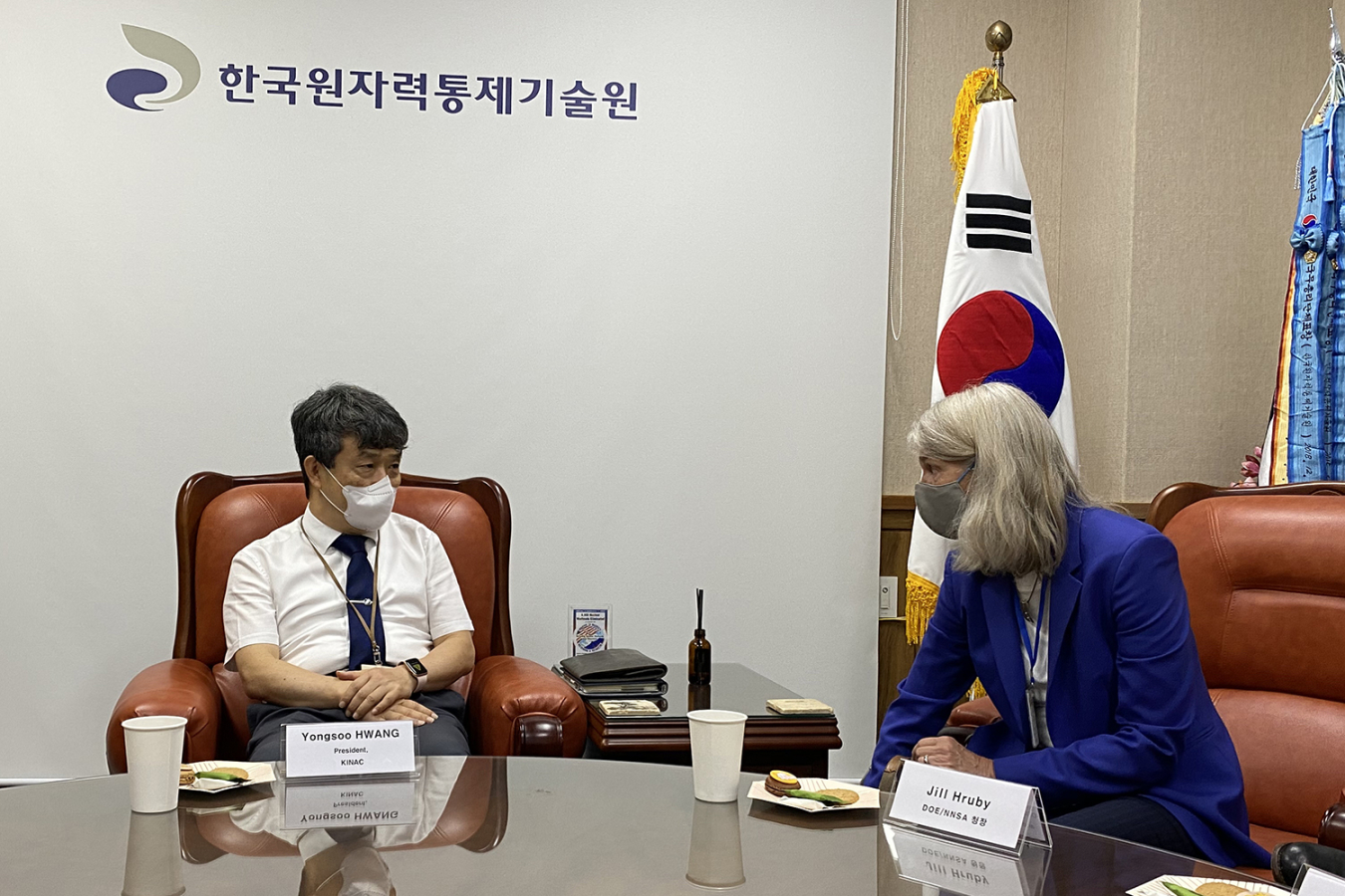 NNSA Administrator Hruby met with Dr. Yongsoo Hwang, President of the Korea Institute for Nuclear Nonproliferation and Control.