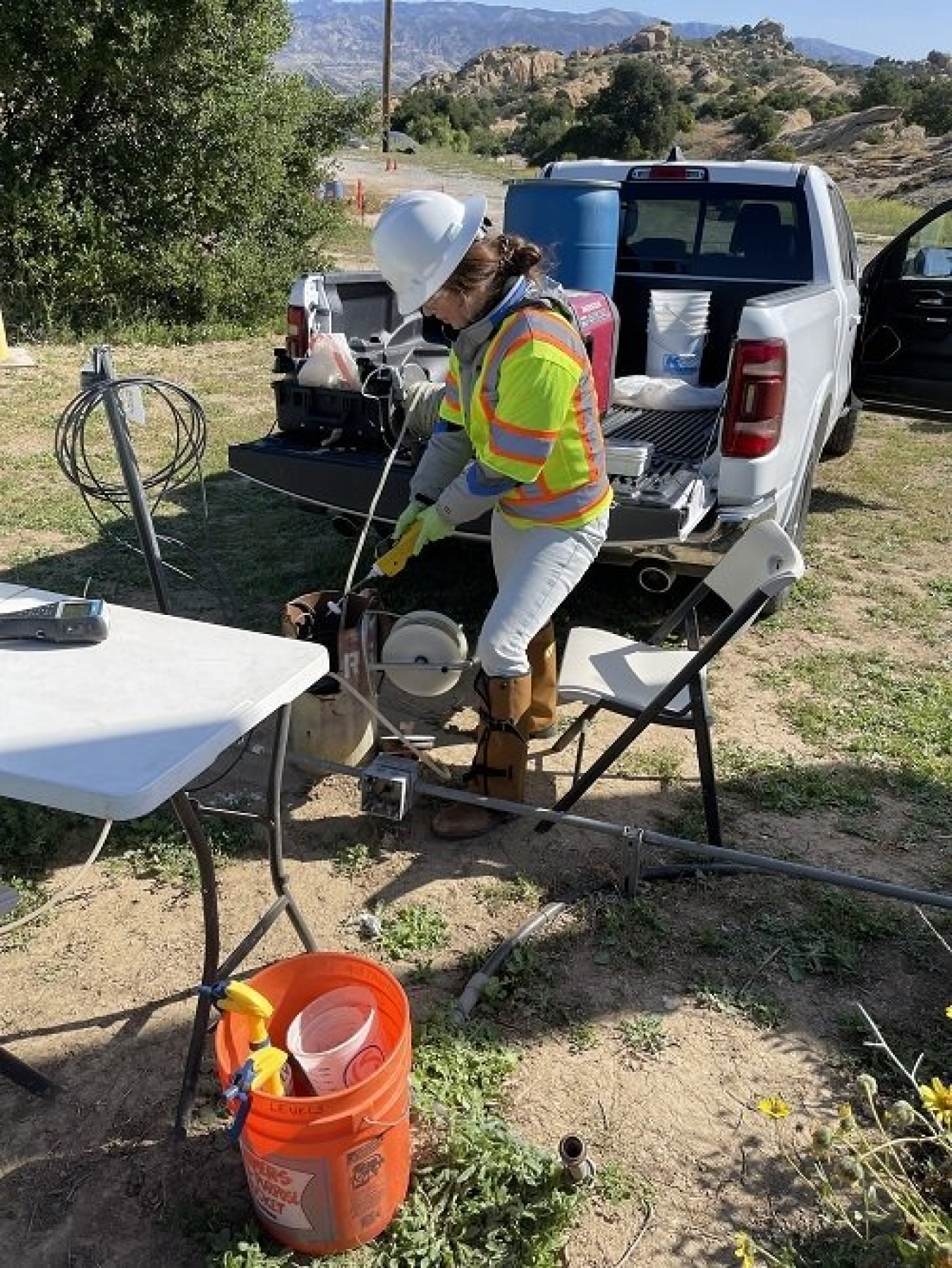 DOE has installed more than 100 groundwater monitoring wells on the Energy Technology Engineering Center site to monitor for and remediate any contaminants from onsite historical liquid metal and nuclear energy research.