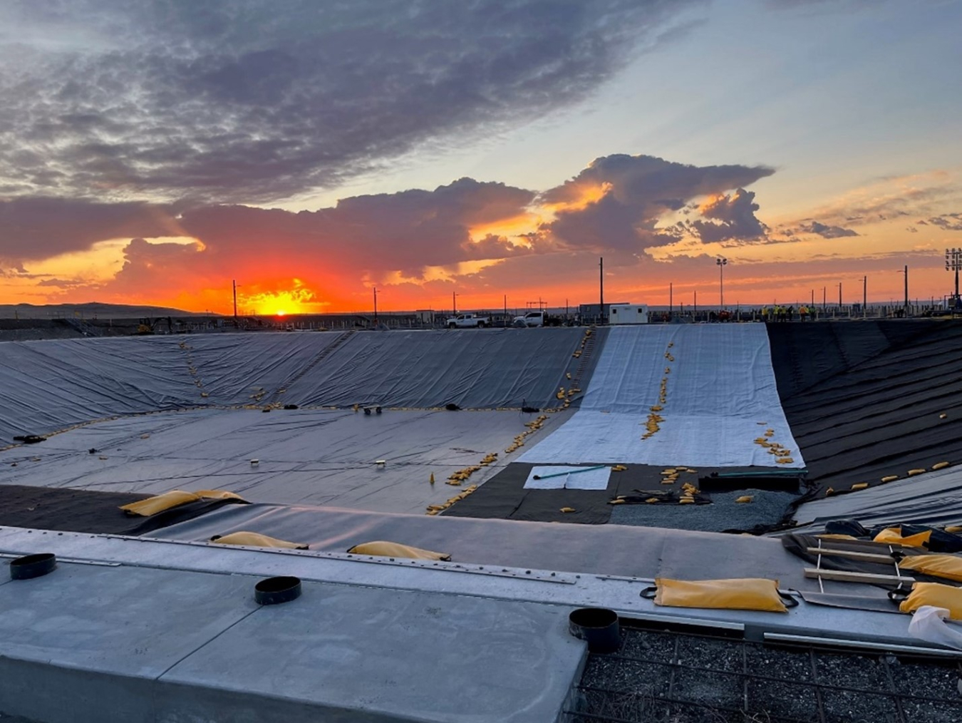 Liquid Effluent Retention Facility Basin 41 on the Hanford Site is one of four basins, each capable of holding nearly 8 million gallons of wastewater. 