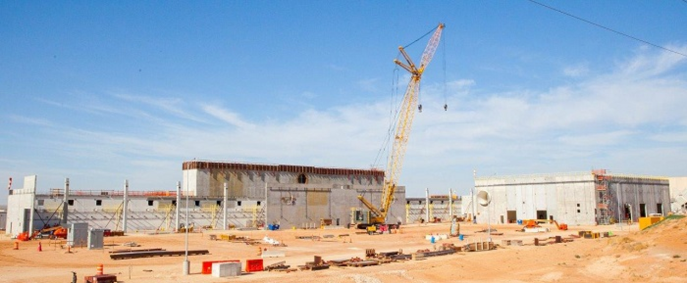 The Waste Isolation Pilot Plant’s (WIPP) new ventilation system, the Safety Significant Confinement Ventilation System, is rising from the desert floor east of Carlsbad, New Mexico.