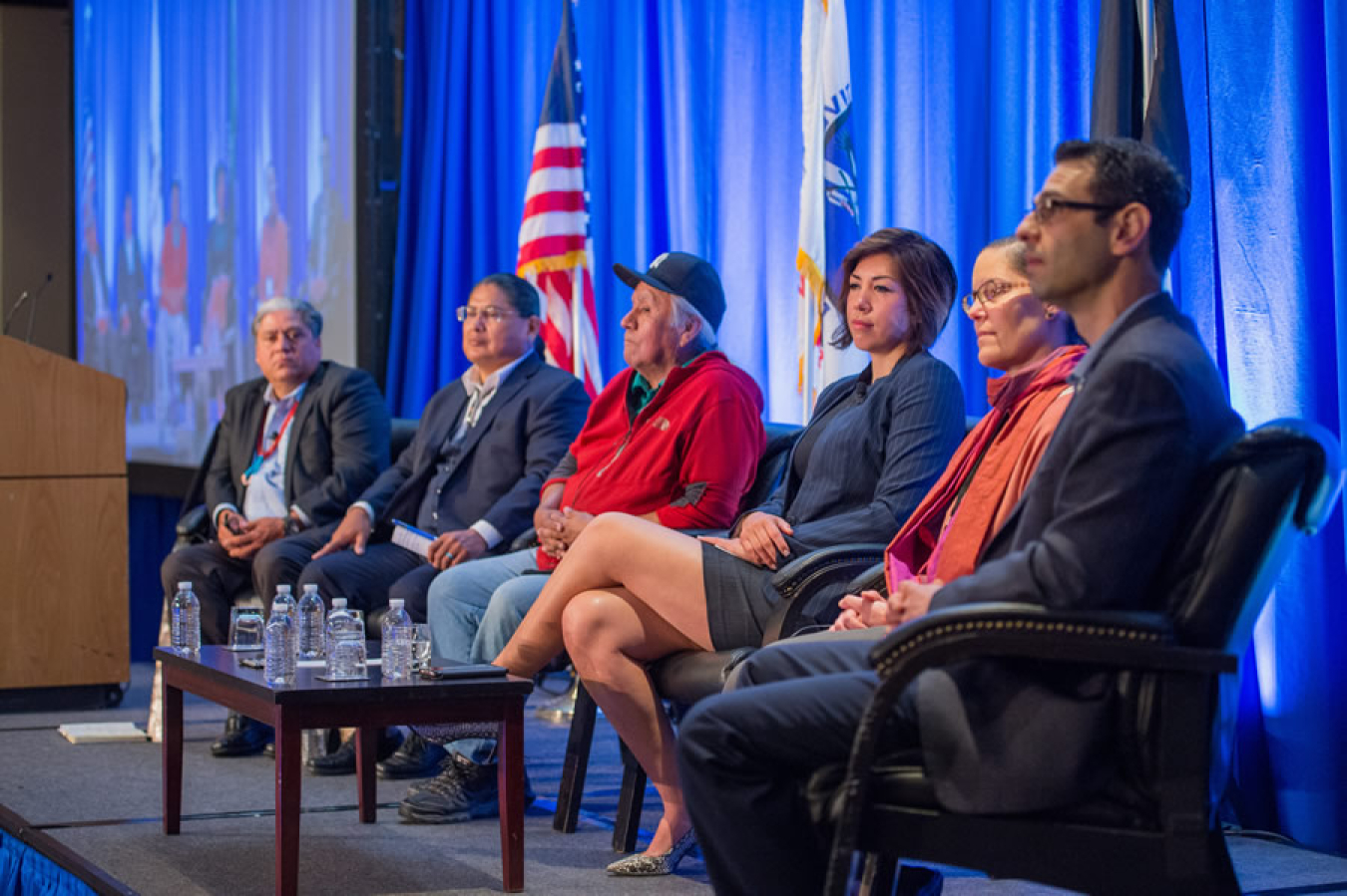 A panel of tribal leaders at the National Tribal Energy Summit.
