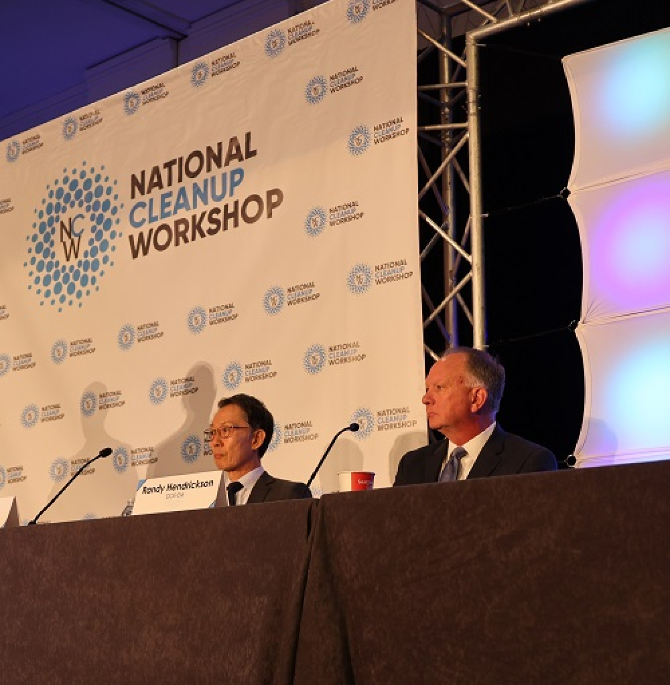 Dae Chung, left, EM associate principal deputy assistant secretary for corporate services, and Randy Hendrickson, senior advisor, EM Office of Field Operations.