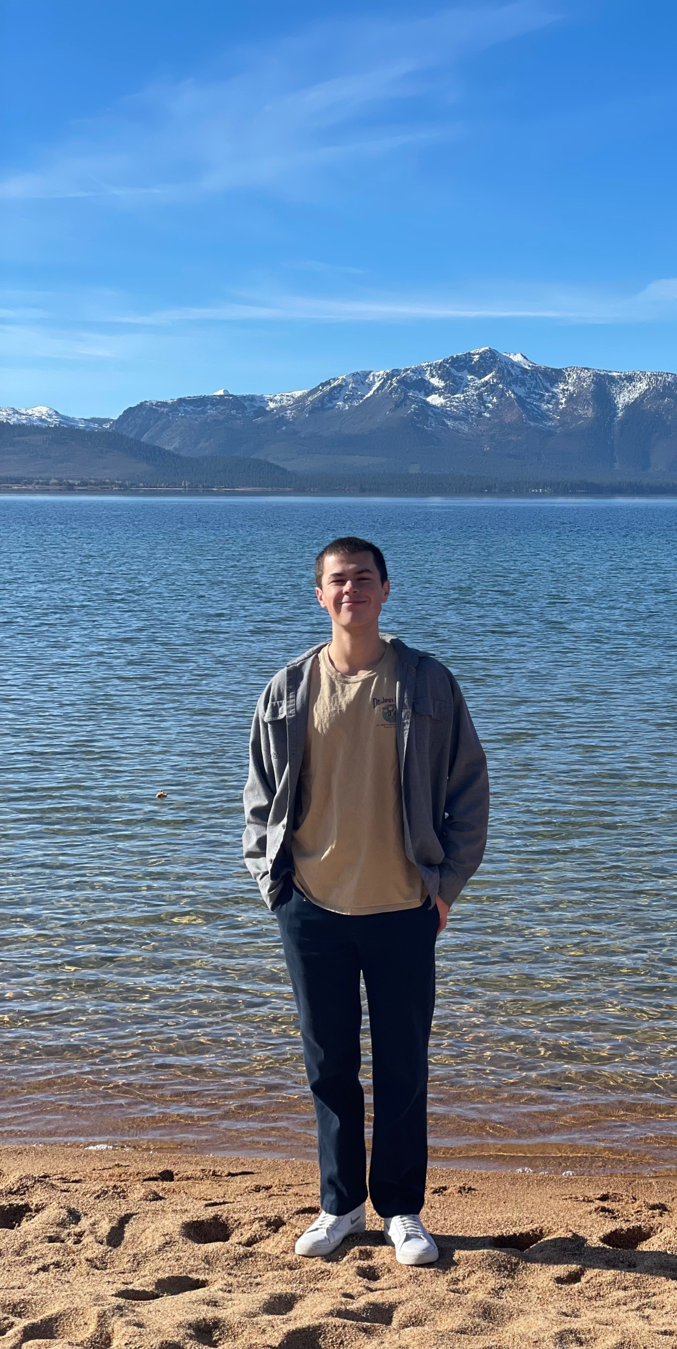 Jack Morrison, pictured here at Lake Tahoe, leveraged his internship with EM cleanup contractor Idaho Environmental Coalition into a part-time job