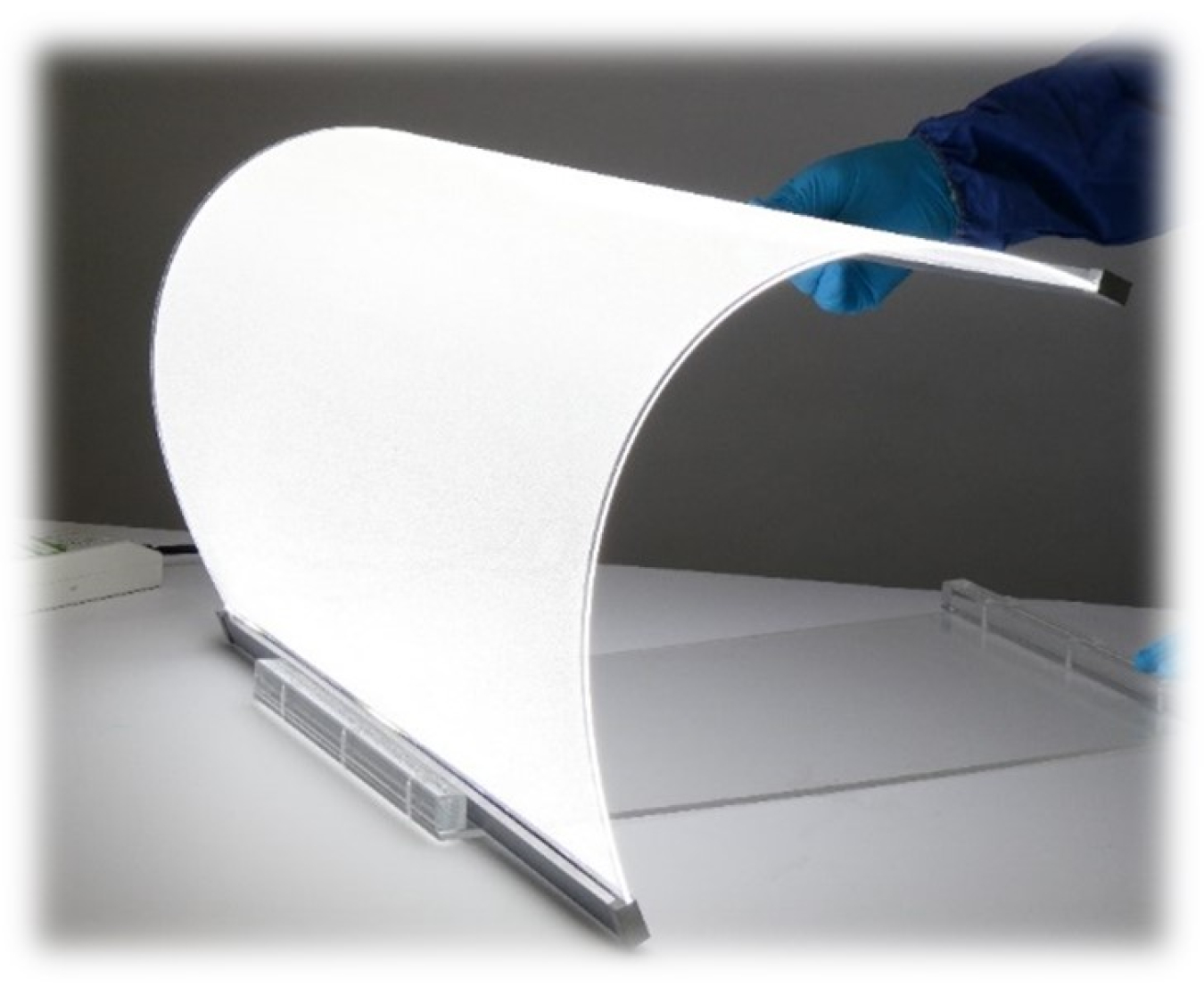 Lucent Optics’ ultra-thin flexible LED lighting panel.