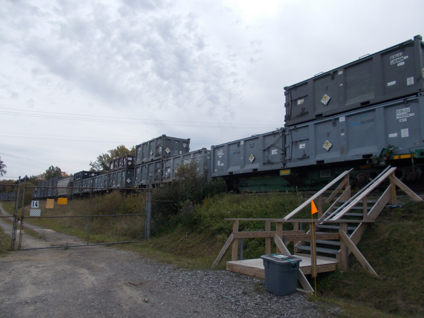 The first shipment of waste for disposal from the demolition of the Main Plant Process Building departs the West Valley Demonstration Project. 