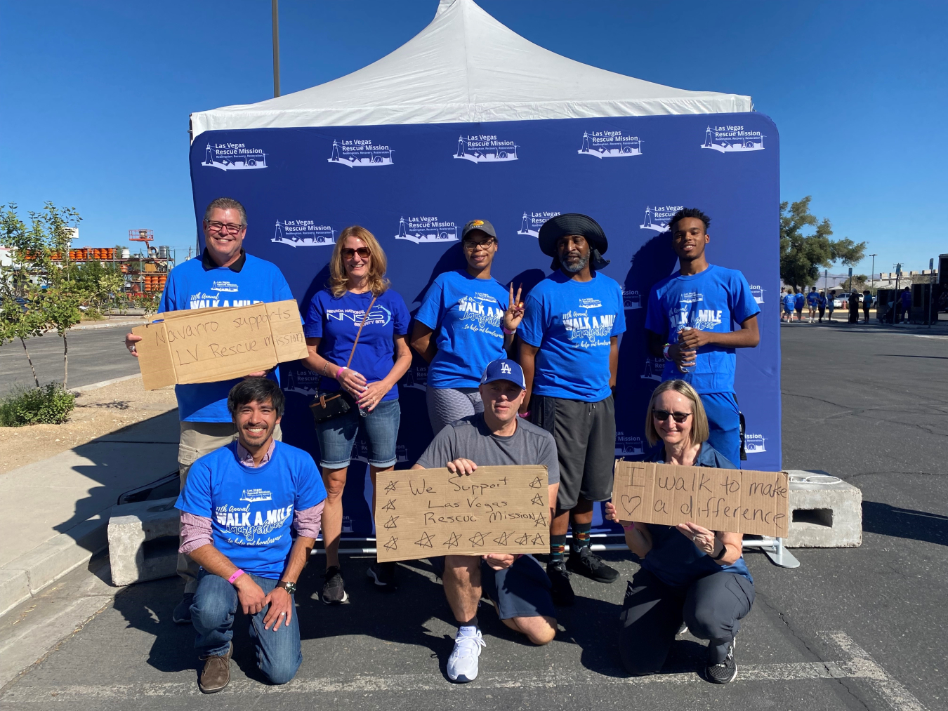 Team Navarro: Back row, from left, Ryan Dodd, Cheryl Hebner, Asia Parker, Byron Smith and Akindred Parker; front row, from left, Joe Martin, Glenn Puit and Barbara Ulmer. Not pictured: Camille Martin, photographer.