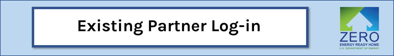 Graphic box with the ZERH logo and the words "Existing Partner Log-in."