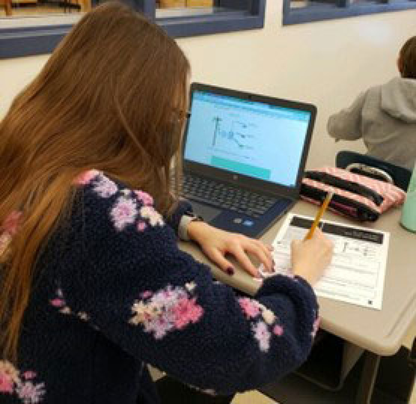 A student working on an assignment