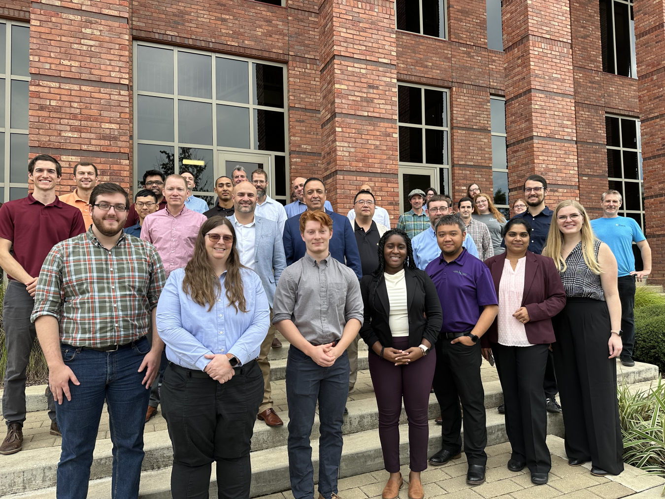 More than 40 members of a team evaluating wearable robotic devices for the EM workforce gather for a photo during recent meetings at the Florida Institute for Human and Machine Cognition in Pensacola.