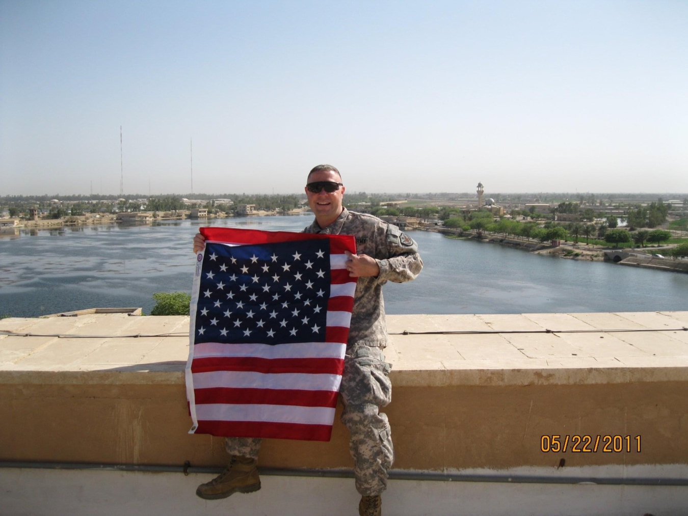 Photo of Charles Koss at Al-Faw Palace in Baghdad, Iraq