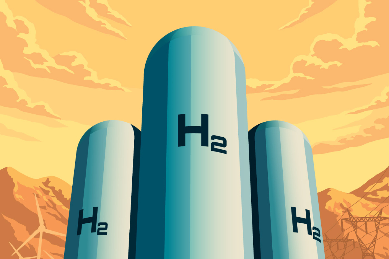 Illustration of hydrogen projects