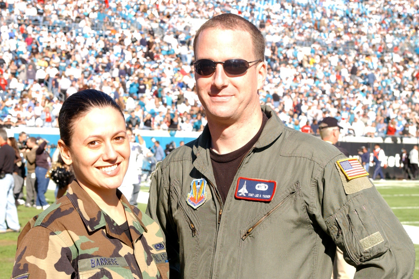 Lee Tucker, EM Public Affairs officer, with his wife, Raquel.