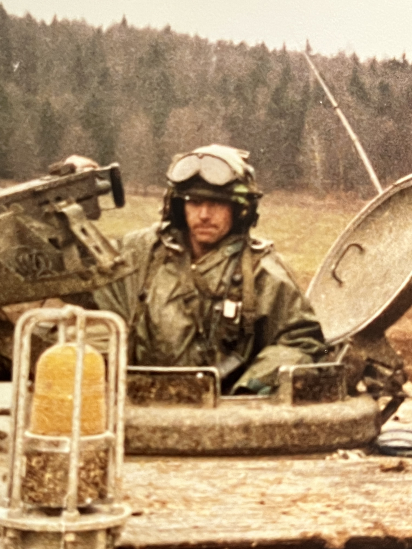 Photo of Christopher Pulskamp during a military training exercise. 
