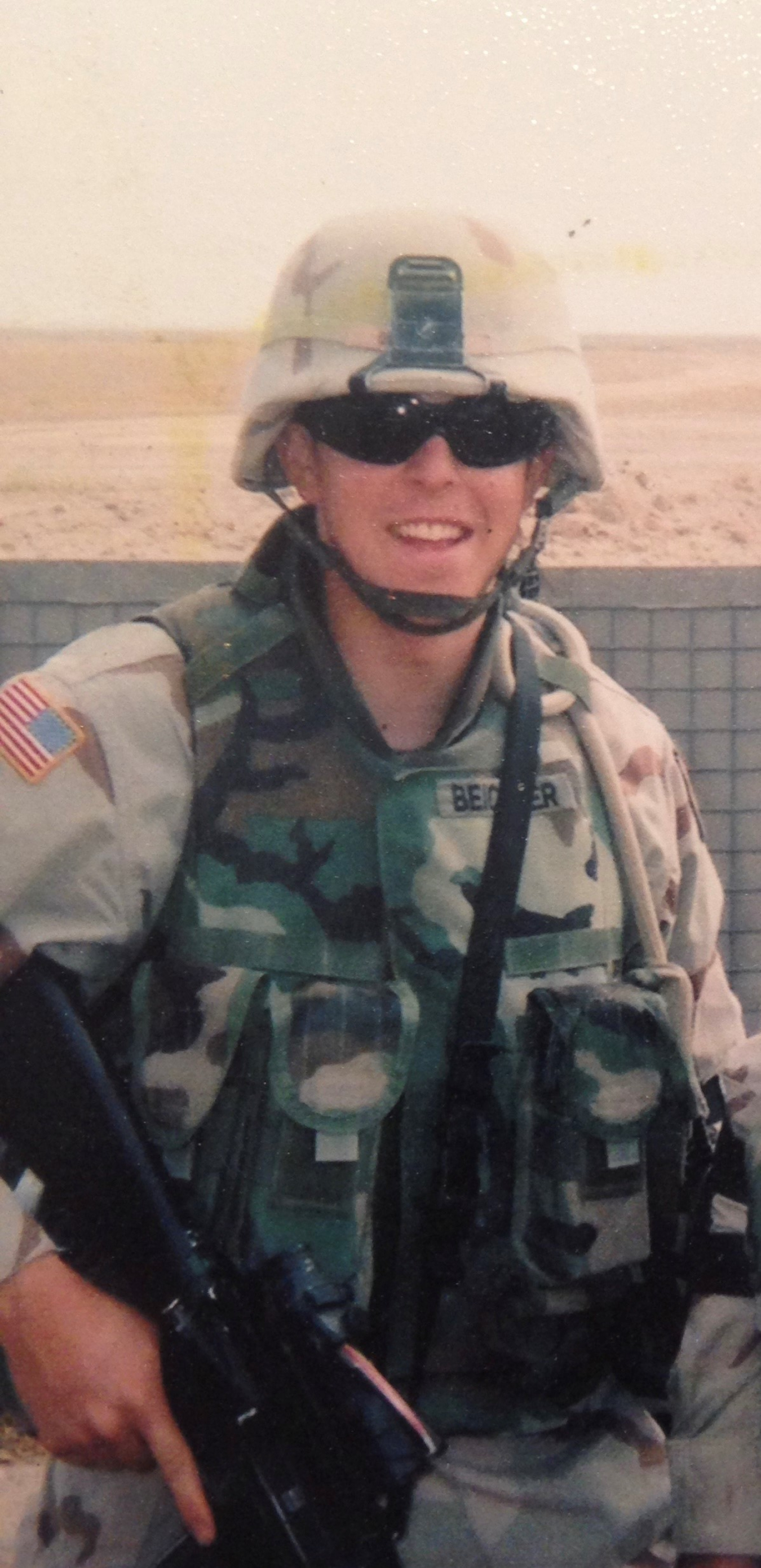 Shane Beichner in military uniform.